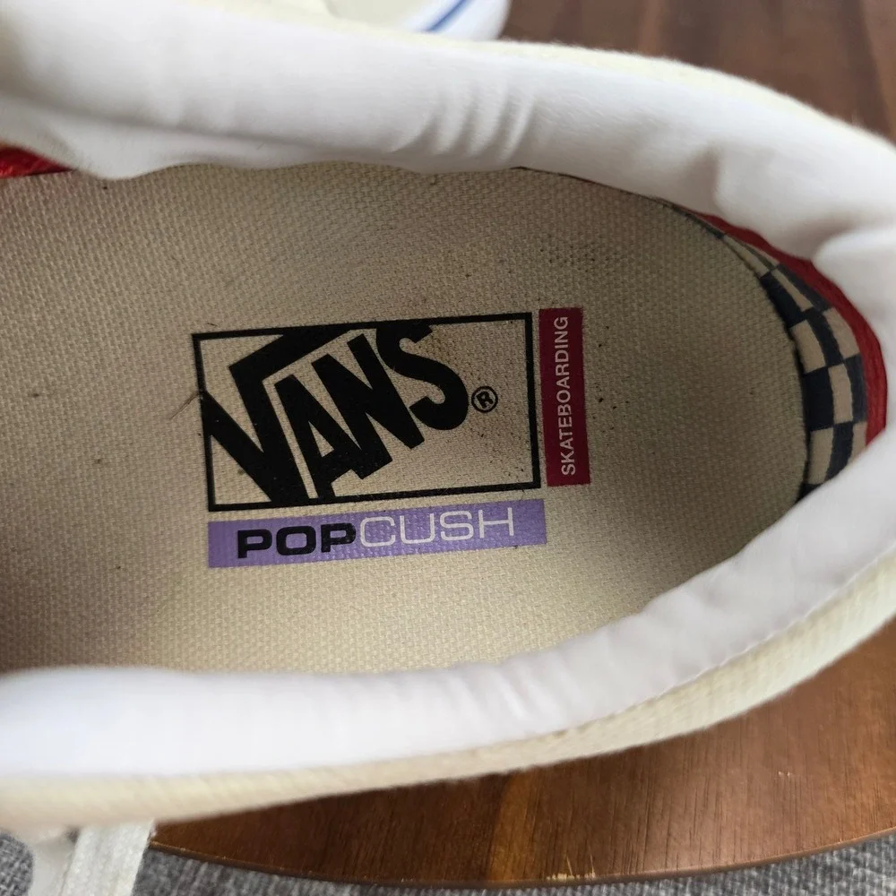 Vans Skate Old Skool‎ Off White Cream Suede Canvas PopCush Mens 6.5 Sneakers